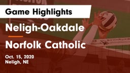 Neligh-Oakdale  vs Norfolk Catholic  Game Highlights - Oct. 15, 2020