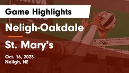 Neligh-Oakdale  vs St. Mary's  Game Highlights - Oct. 16, 2023