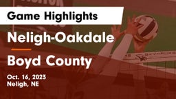 Neligh-Oakdale  vs Boyd County Game Highlights - Oct. 16, 2023