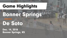 Bonner Springs  vs De Soto  Game Highlights - Dec. 14, 2018