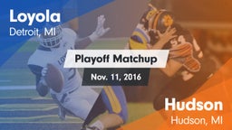 Matchup: Loyola  vs. Hudson  2016