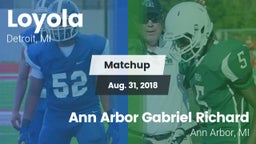 Matchup: Loyola  vs. Ann Arbor Gabriel Richard  2018