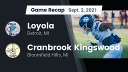 Recap: Loyola  vs. Cranbrook Kingswood  2021