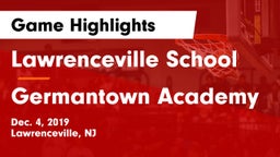 Lawrenceville School vs Germantown Academy Game Highlights - Dec. 4, 2019