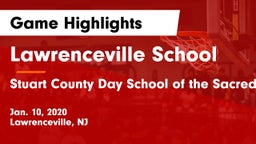Lawrenceville School vs Stuart County Day School of the Sacred Heart Game Highlights - Jan. 10, 2020
