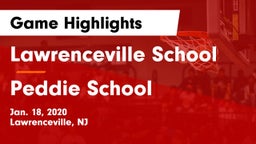 Lawrenceville School vs Peddie School Game Highlights - Jan. 18, 2020