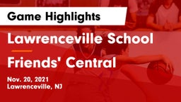 Lawrenceville School vs Friends' Central  Game Highlights - Nov. 20, 2021