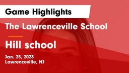 The Lawrenceville School vs Hill school Game Highlights - Jan. 25, 2023