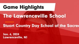 The Lawrenceville School vs Stuart Country Day School of the Sacred Heart Game Highlights - Jan. 6, 2024