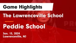 The Lawrenceville School vs Peddie School Game Highlights - Jan. 13, 2024