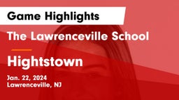 The Lawrenceville School vs Hightstown  Game Highlights - Jan. 22, 2024