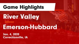 River Valley  vs Emerson-Hubbard  Game Highlights - Jan. 4, 2020