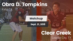 Matchup: Obra D. Tompkins vs. Clear Creek  2018