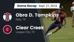 Recap: Obra D. Tompkins  vs. Clear Creek  2018