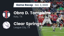 Recap: Obra D. Tompkins  vs. Clear Springs  2020