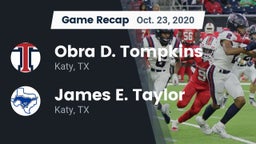 Recap: Obra D. Tompkins  vs. James E. Taylor  2020