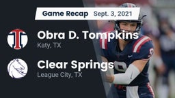 Recap: Obra D. Tompkins  vs. Clear Springs  2021