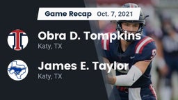 Recap: Obra D. Tompkins  vs. James E. Taylor  2021