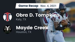 Recap: Obra D. Tompkins  vs. Mayde Creek  2021