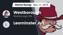 Recap: Westborough  vs. Leominster JV1 2019