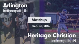 Matchup: Arlington High Schoo vs. Heritage Christian  2016