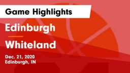 Edinburgh  vs Whiteland  Game Highlights - Dec. 21, 2020