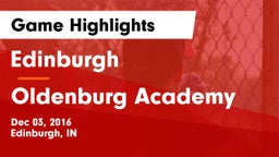 Edinburgh  vs Oldenburg Academy  Game Highlights - Dec 03, 2016