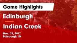 Edinburgh  vs Indian Creek  Game Highlights - Nov. 25, 2017