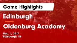 Edinburgh  vs Oldenburg Academy  Game Highlights - Dec. 1, 2017