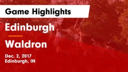 Edinburgh  vs Waldron  Game Highlights - Dec. 2, 2017