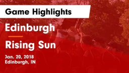 Edinburgh  vs Rising Sun  Game Highlights - Jan. 20, 2018