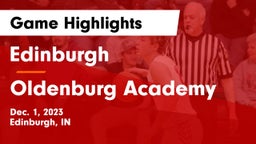 Edinburgh  vs Oldenburg Academy  Game Highlights - Dec. 1, 2023