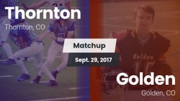 Matchup: Thornton  vs. Golden  2017