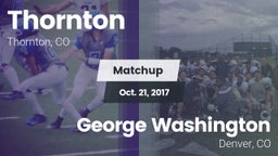 Matchup: Thornton  vs. George Washington  2017