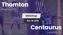 Matchup: Thornton  vs. Centaurus  2018