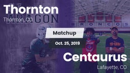 Matchup: Thornton  vs. Centaurus  2019