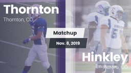 Matchup: Thornton  vs. Hinkley  2019