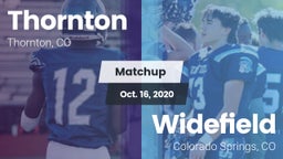 Matchup: Thornton  vs. Widefield  2020