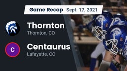 Recap: Thornton  vs. Centaurus  2021