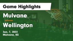 Mulvane  vs Wellington  Game Highlights - Jan. 7, 2022