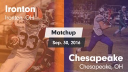 Matchup: Ironton vs. Chesapeake  2016