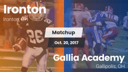 Matchup: Ironton vs. Gallia Academy 2017