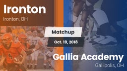 Matchup: Ironton vs. Gallia Academy 2018