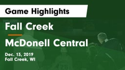 Fall Creek  vs McDonell Central  Game Highlights - Dec. 13, 2019