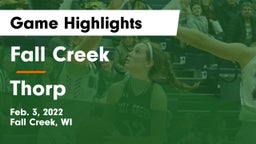 Fall Creek  vs Thorp  Game Highlights - Feb. 3, 2022
