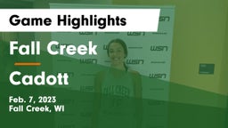 Fall Creek  vs Cadott  Game Highlights - Feb. 7, 2023