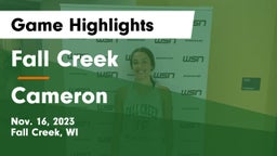 Fall Creek  vs Cameron  Game Highlights - Nov. 16, 2023