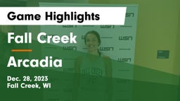 Fall Creek  vs Arcadia  Game Highlights - Dec. 28, 2023