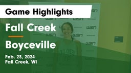 Fall Creek  vs Boyceville  Game Highlights - Feb. 23, 2024