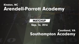 Matchup: Arendell-Parrott vs. Southampton Academy  2016